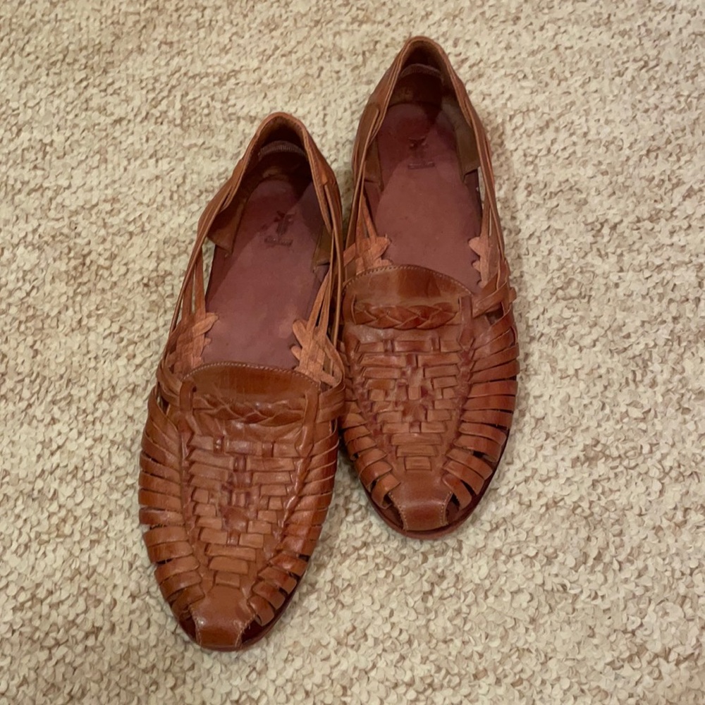 Frye Leather Slip-On Sandals - Heather Huarache